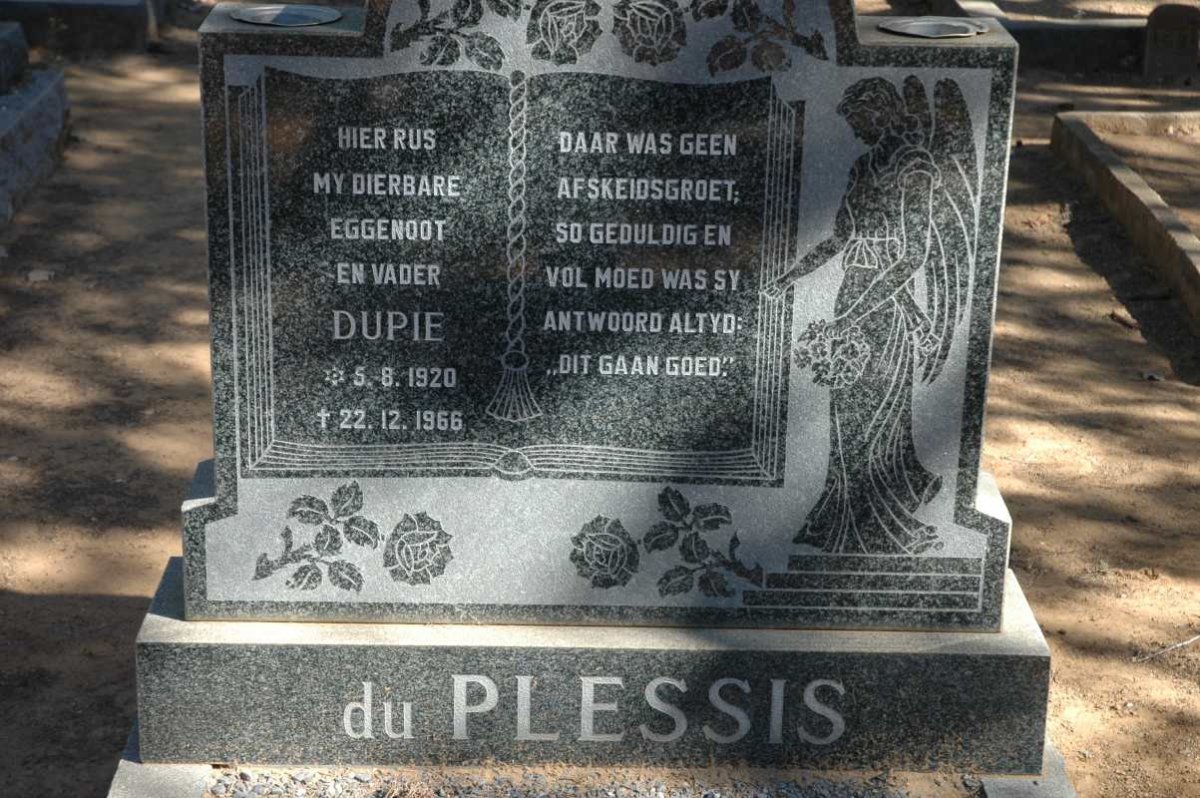 PLESSIS Dupie, du 1920-1966