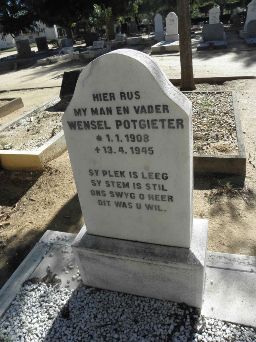 POTGIETER Wensel 1908-1945