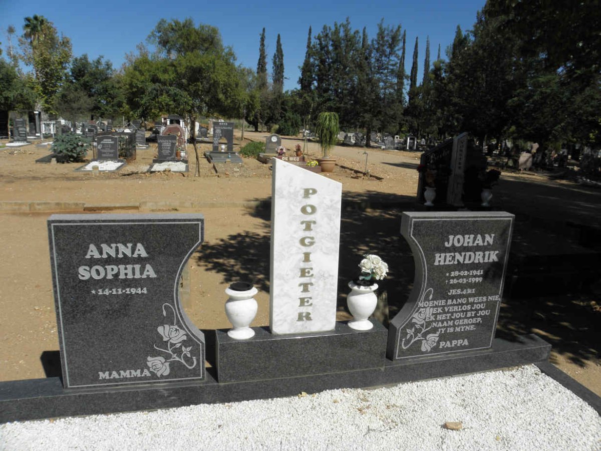 POTGIETER Johan Hendrik 1941-1999 &amp; Anna Sophia 1944-