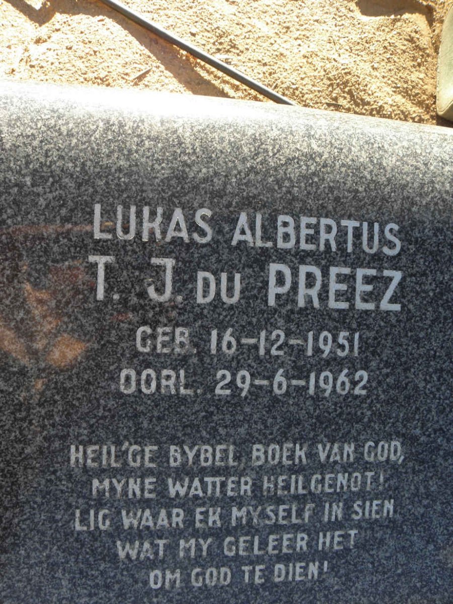 PREEZ Lukas Albertus T.J., du 1951-1962