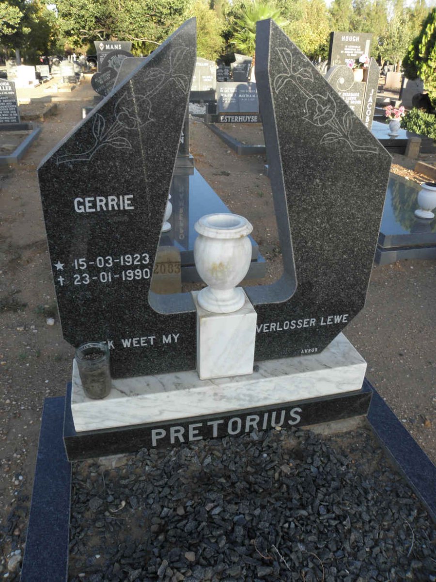 PRETORIUS Gerrie 1923-1990