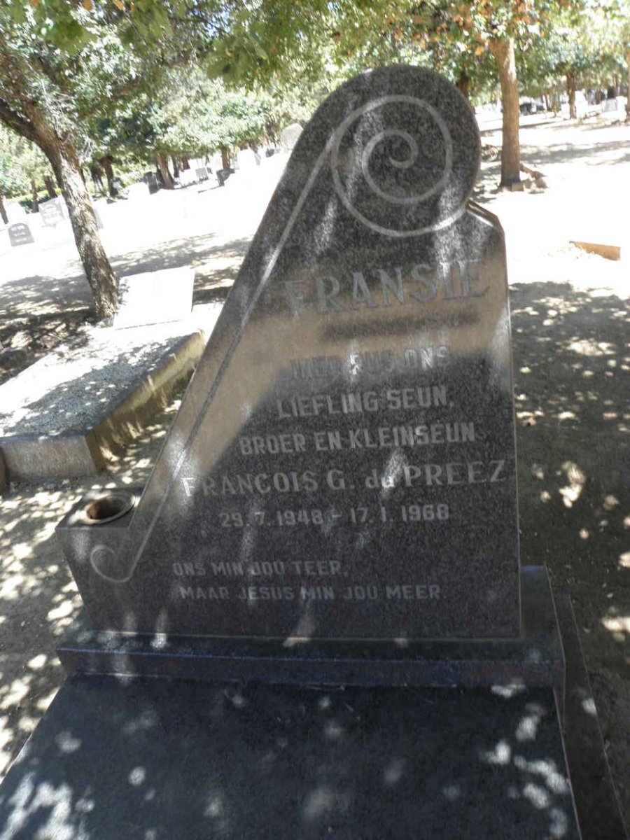 PREEZ Francois G., du 1948-1968