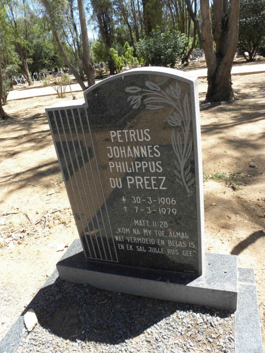 PREEZ Petrus Johannes Philippus, du 1906-1979 