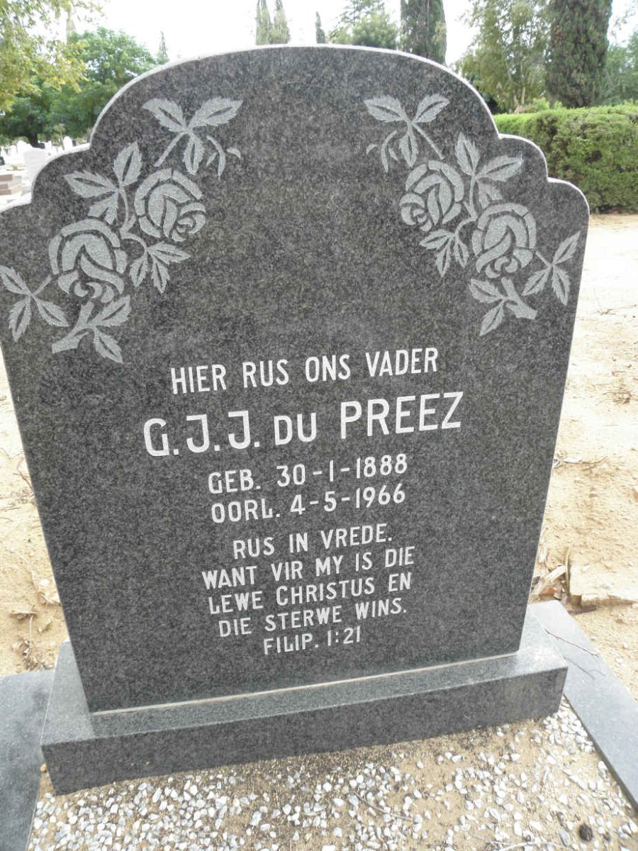 PREEZ G.J.J., du 1888-1966