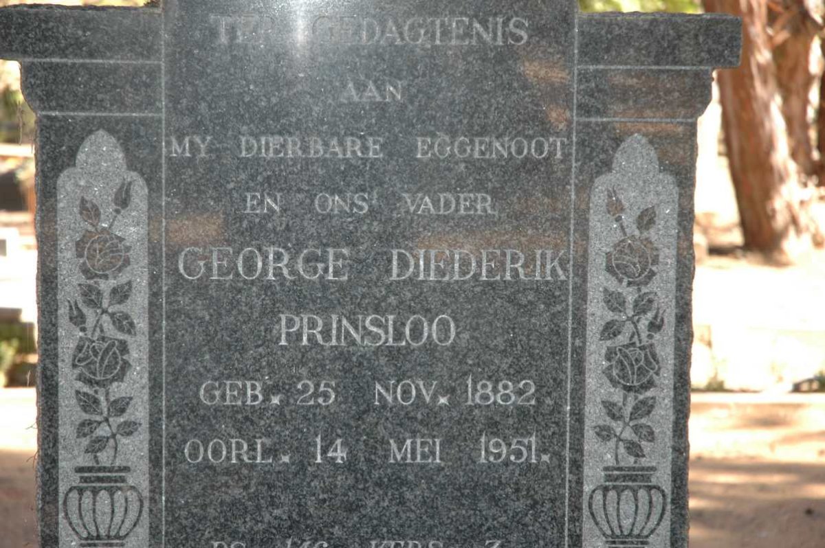 PRINSLOO George Diederik 1882-1951