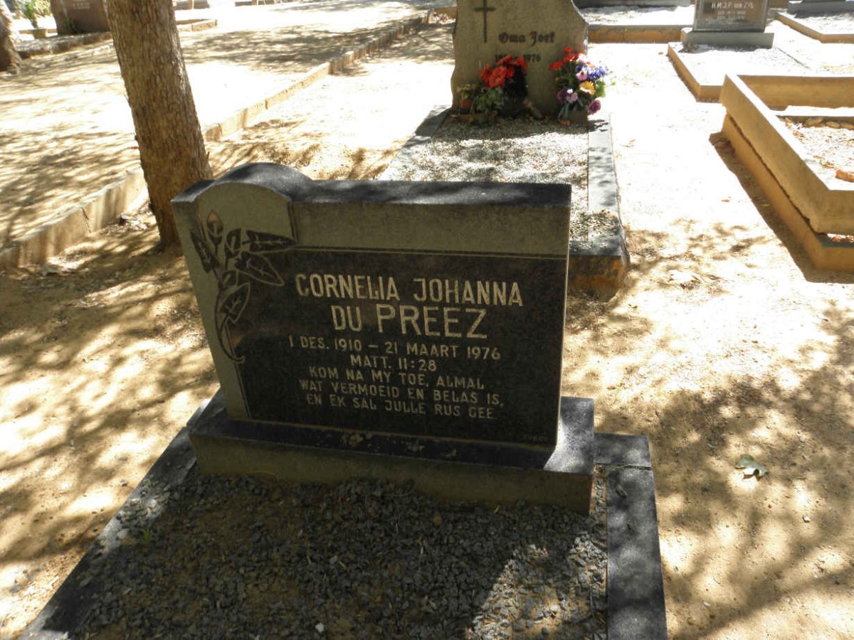 PREEZ Cornelia Johanna, du 1910-1976