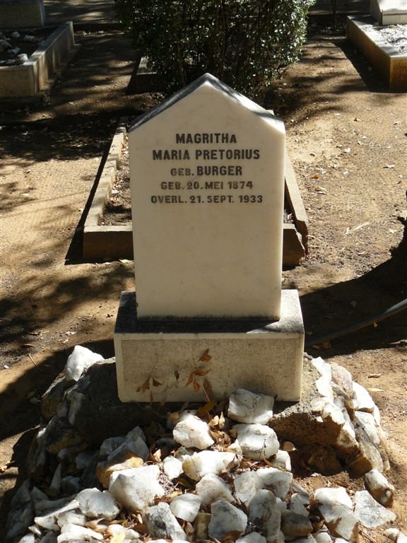 PRETORIUS Magritha Maria nee BURGER 1874-1933