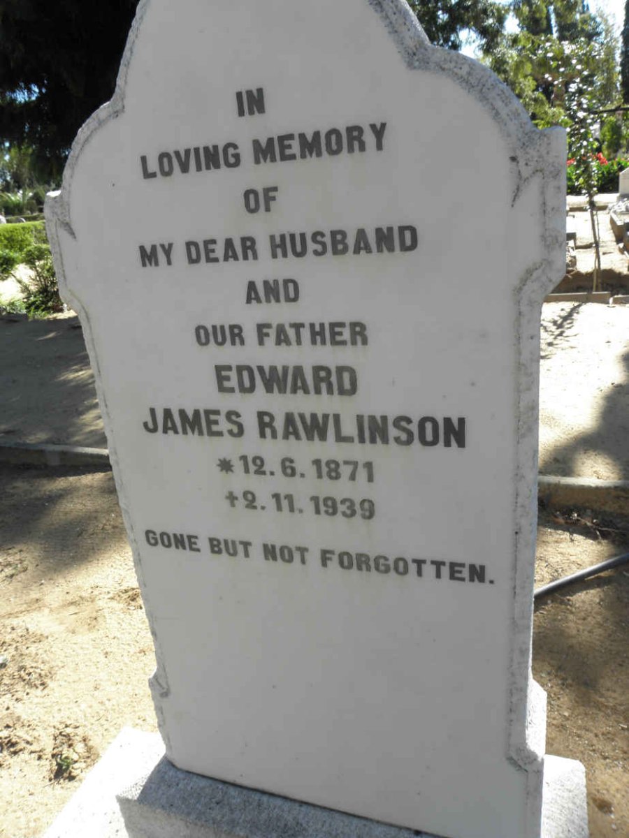 RAWLINSON Edward James 1871-1939