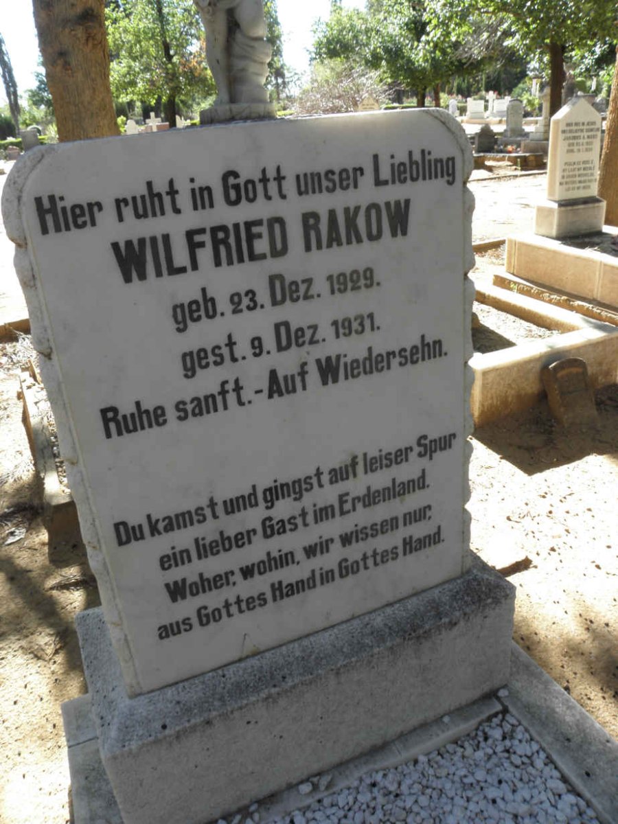 RAKOW Wilfred 1929-1931