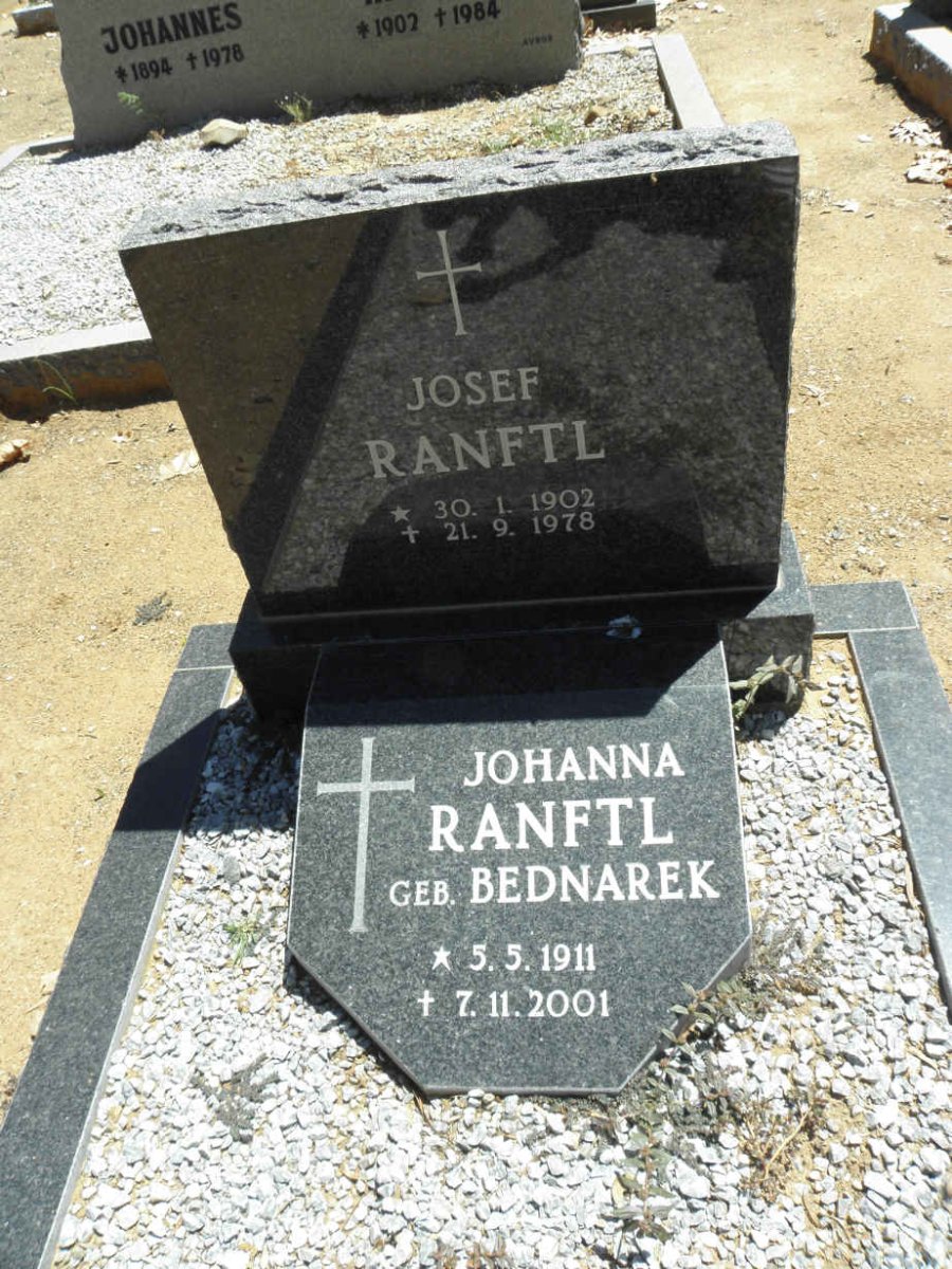 RANFTL Josef 1902-1978 &amp; Johanna BEDNAREK 1911-2011