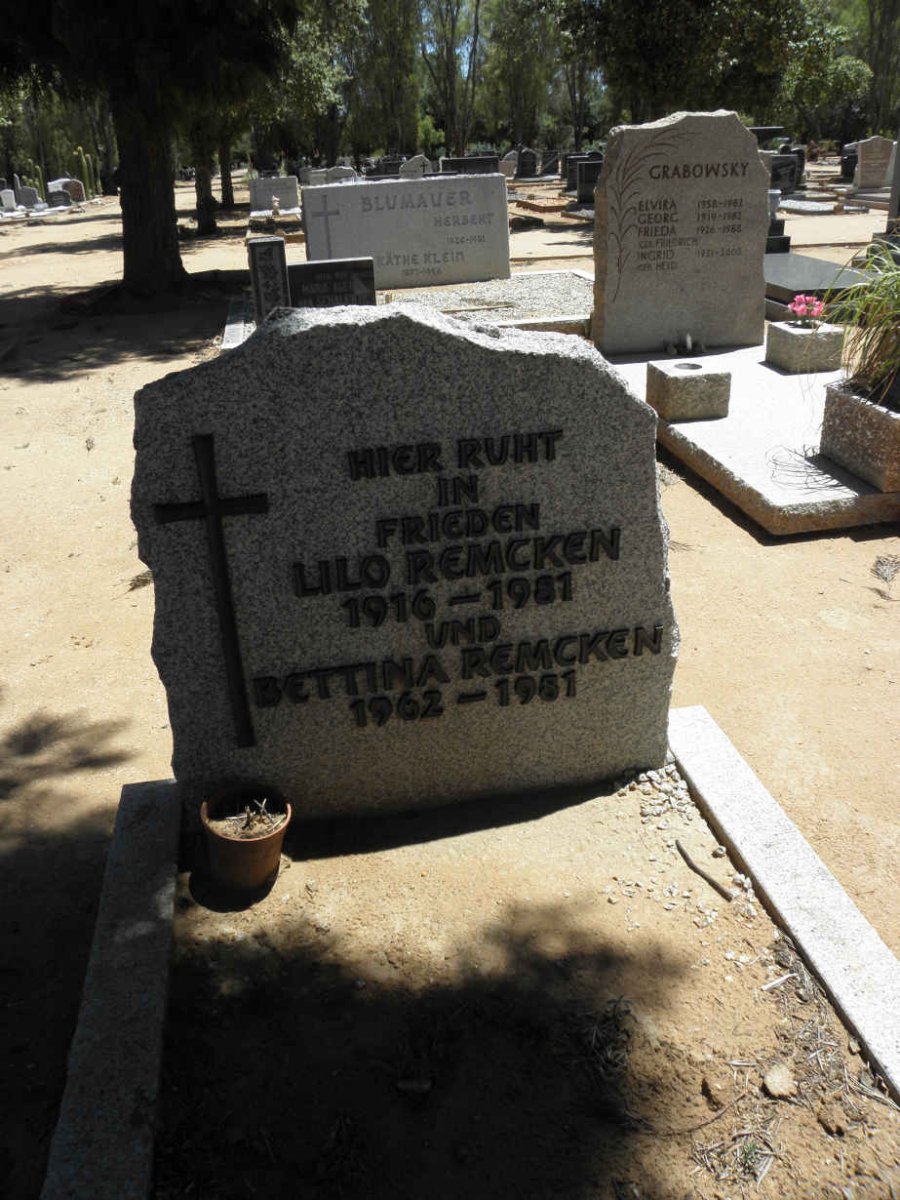 REMCKEN Lilo 1916-1981 :: REMCKEN Bettina 1962-1981