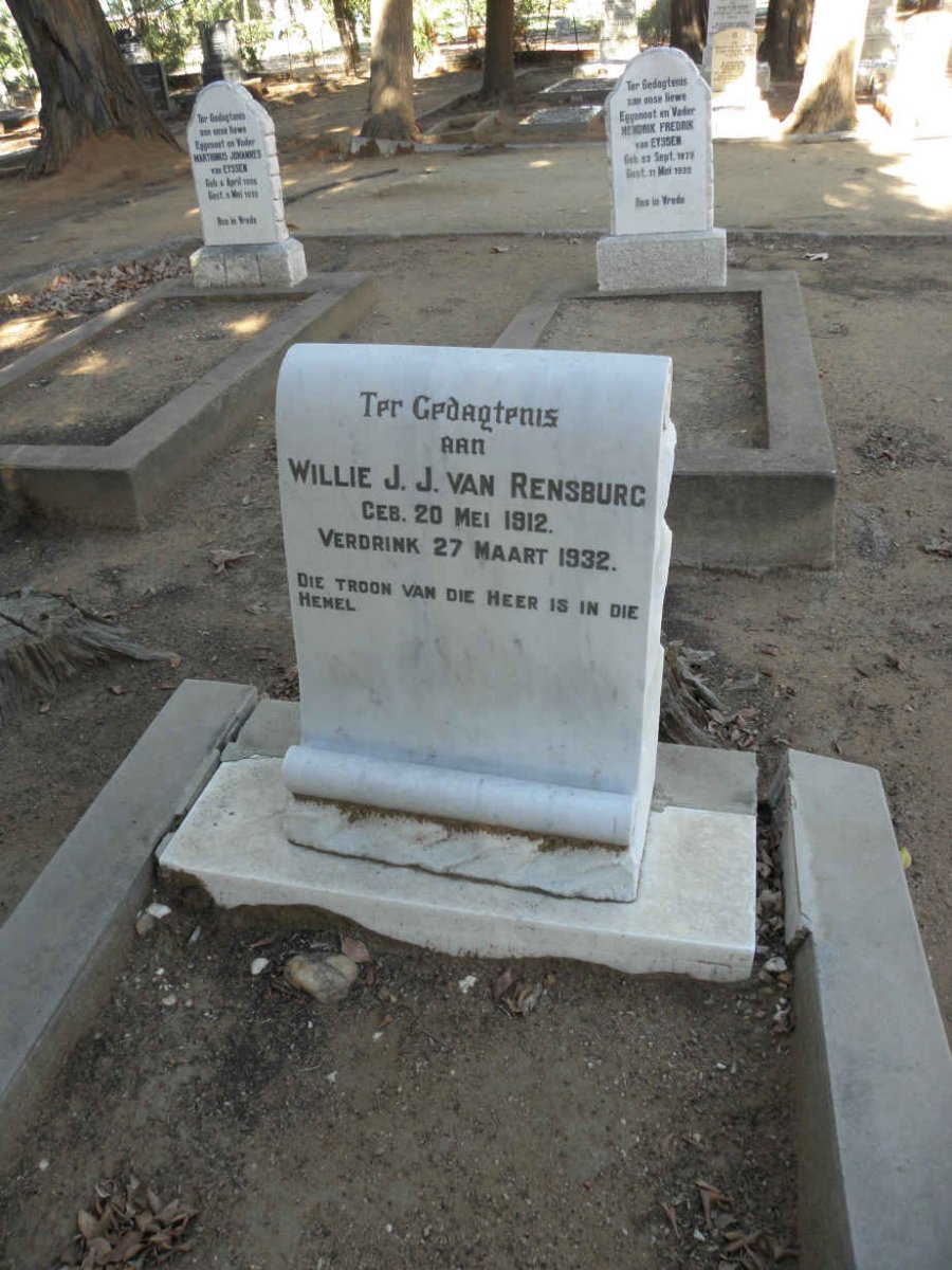 RENSBURG Willie J.J., van 1912-1932