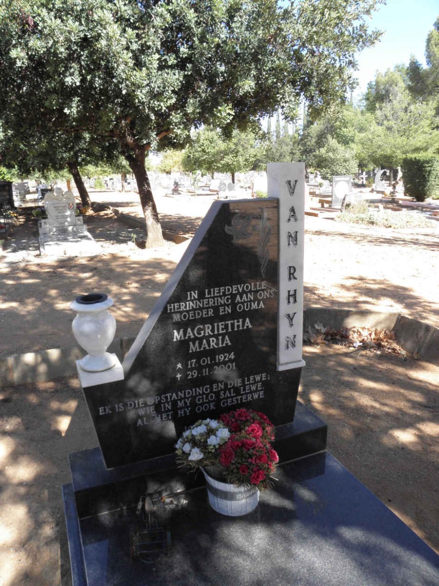 RHYN Magrietha Maria, van 1924-2001