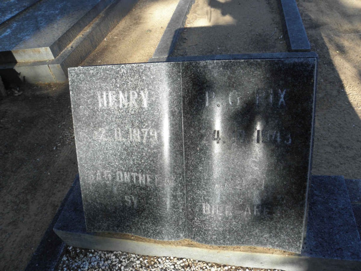 RIX Henry P.G. 1879-1943