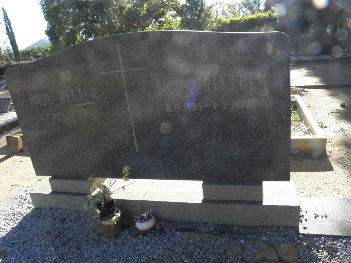 RITTER Paul 1884-1958 &amp; Minna 1885-1977