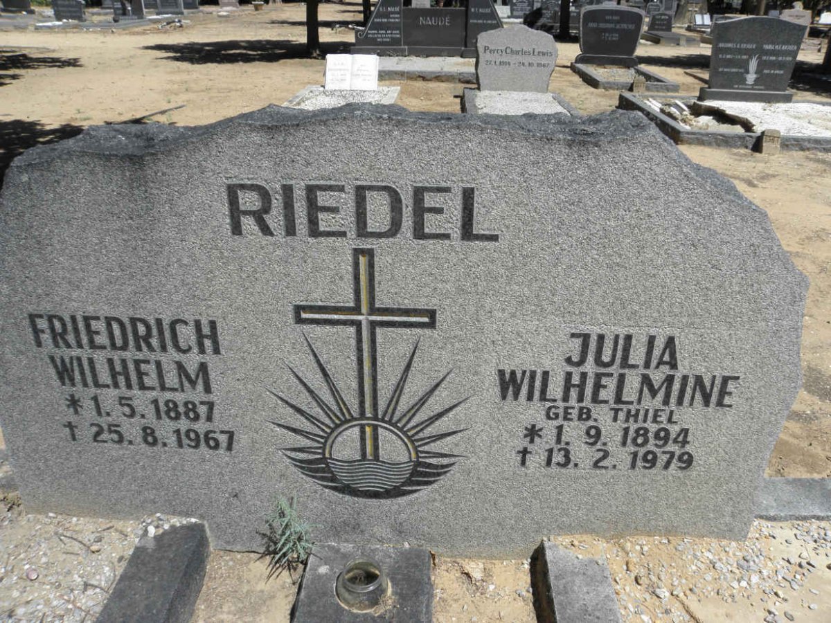 RIEDEL Friedrich Wilhelm 1887-1967 &amp; Julia Wilhelmine THIEL 1894-1979