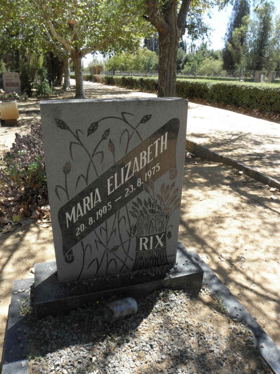 RIX Maria Elizabeth 1905-1975