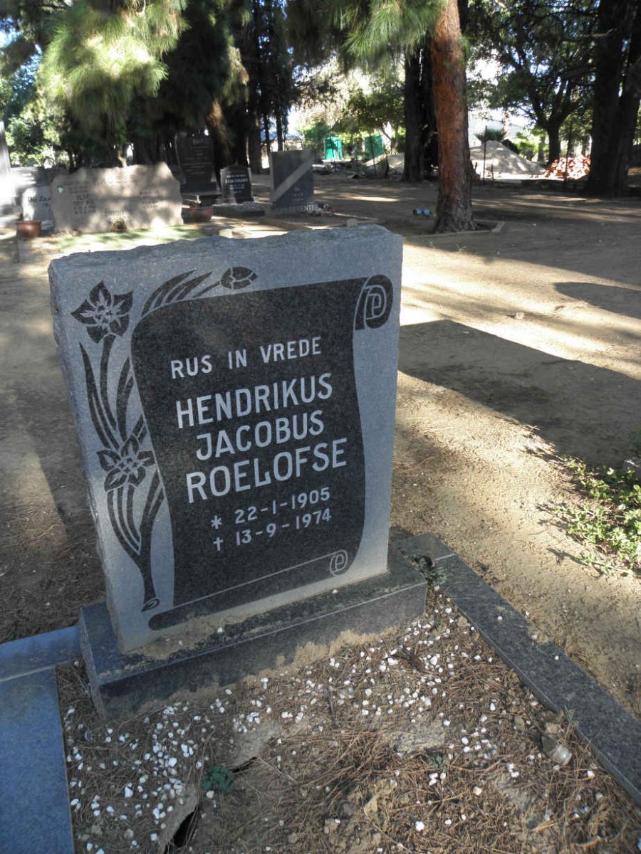 ROELOFSE Hendrikus Jacobus 1905-1974