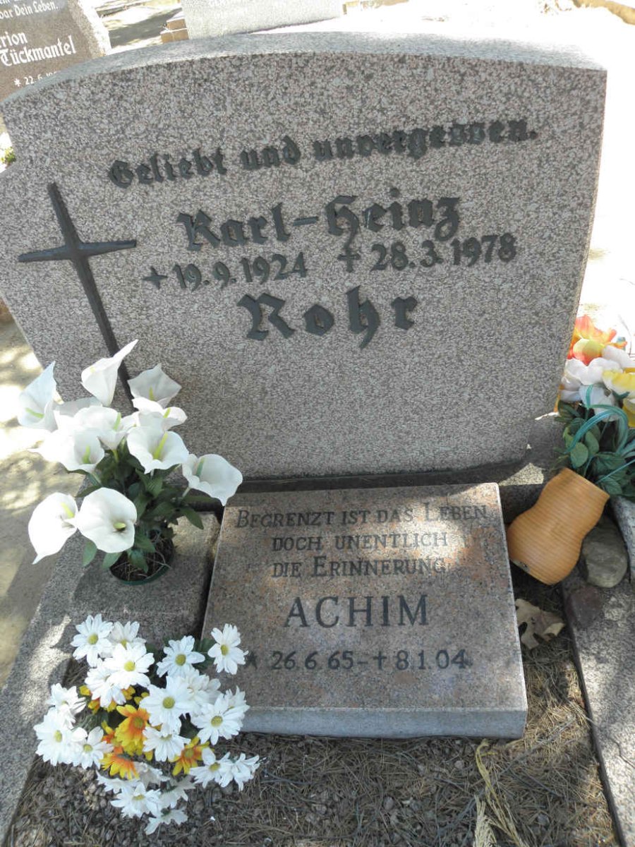 ROHR Karl-Heinz 1924-1978 :: ROHR Achim 1965-2004