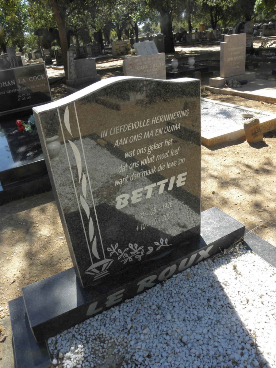 ROUX Bettie, le 1926-2000