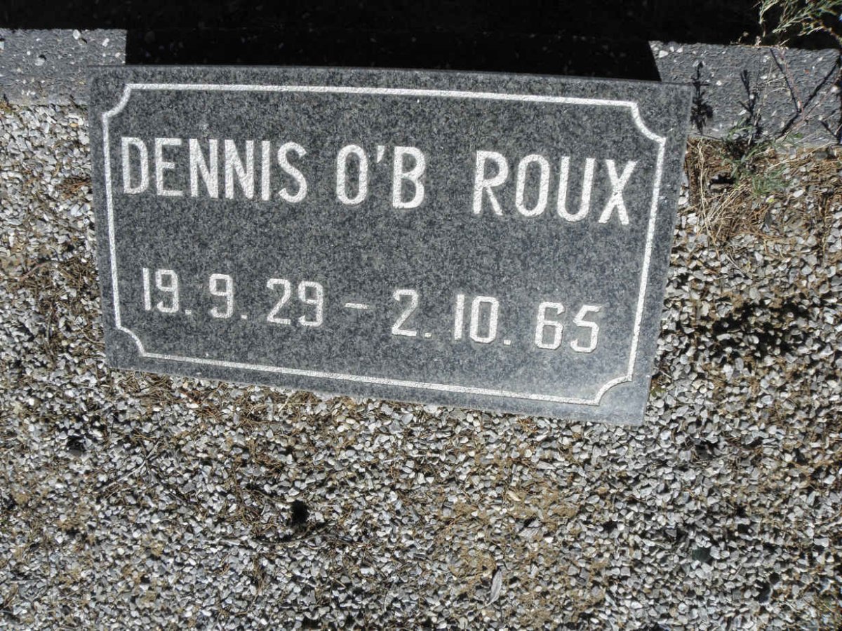 ROUX Dennis O'B 1929-1965