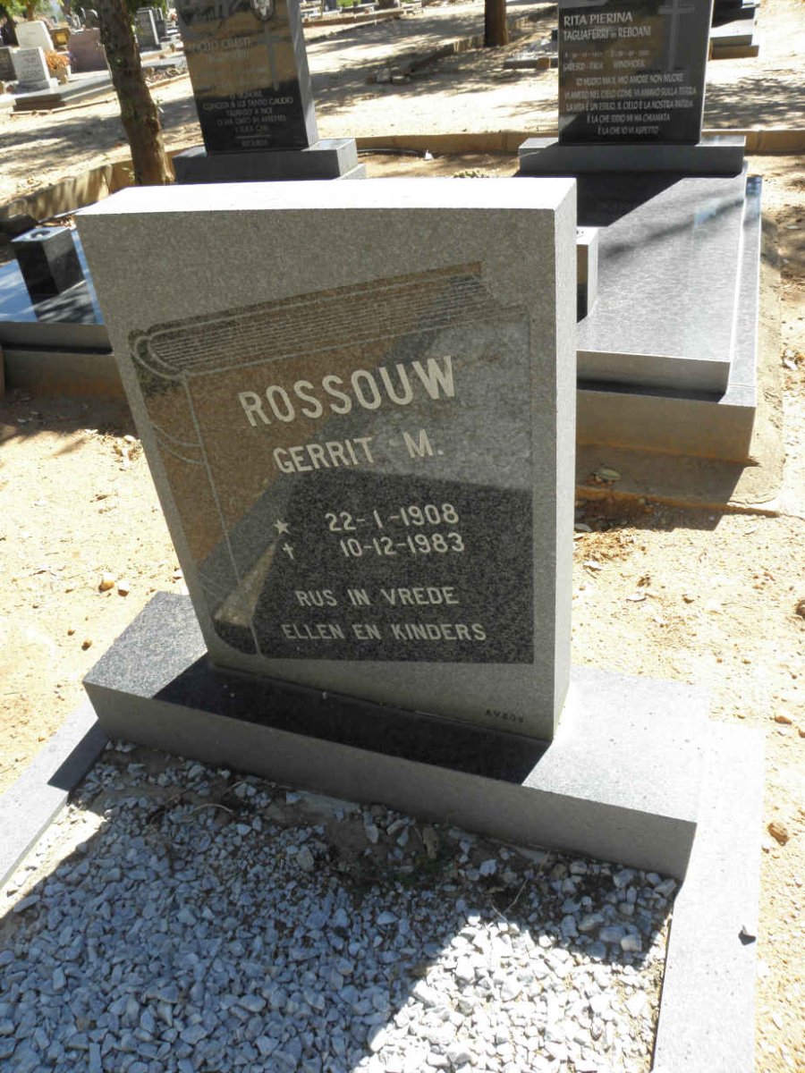 ROSSOUW Gerrit M. 1908-1983