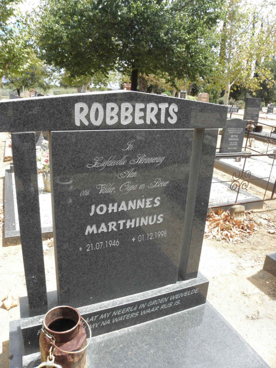 ROBBERTS Johannes Marthinus 1946-1998