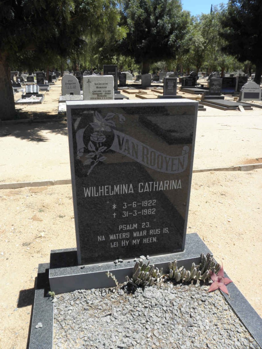 ROOYEN Wilhelmina Catharina, van 1922-1982