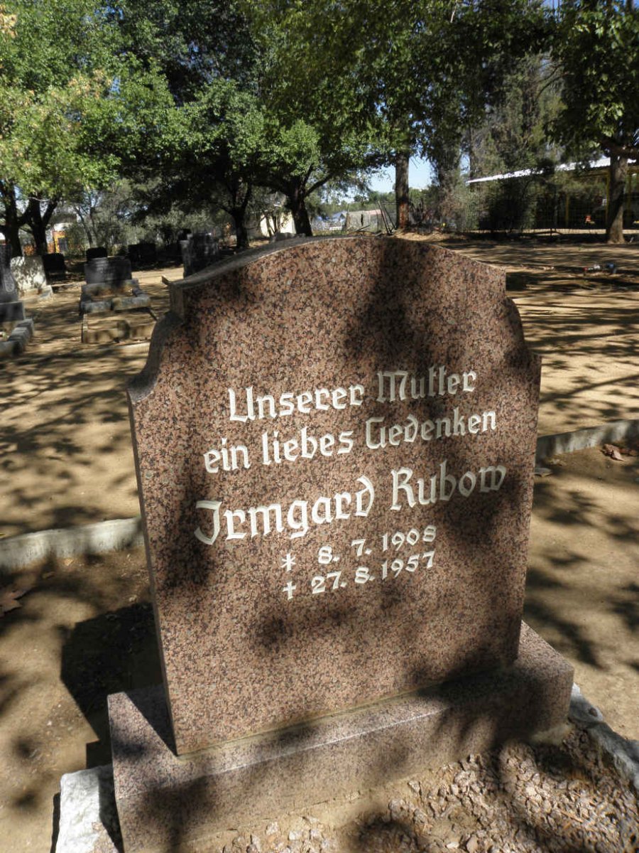 RUBOW Irmgard 1908-1957