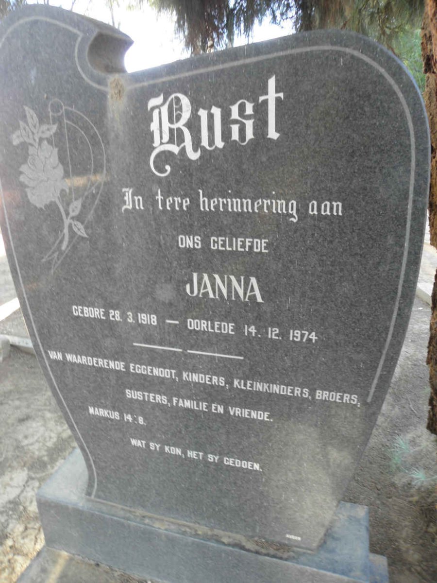 RUST Janna 1918-1974