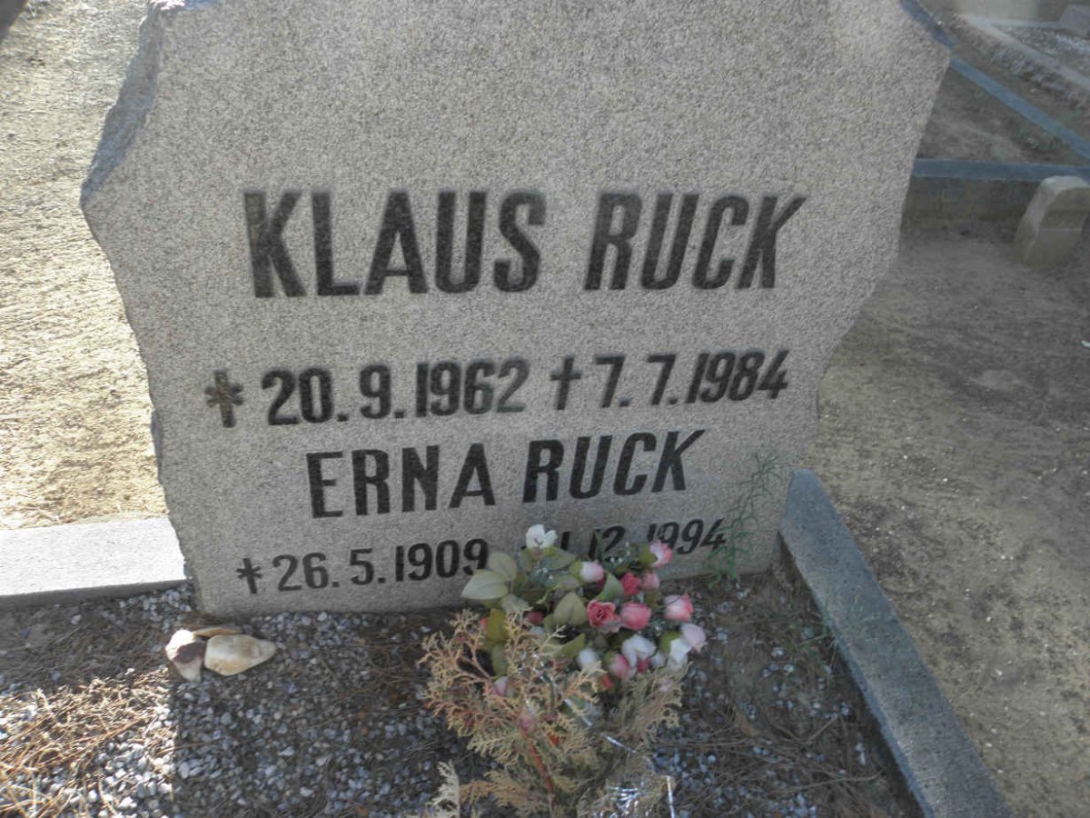 RUCK Klaus 1962-1984 :: RUCK Erna 1909-1994