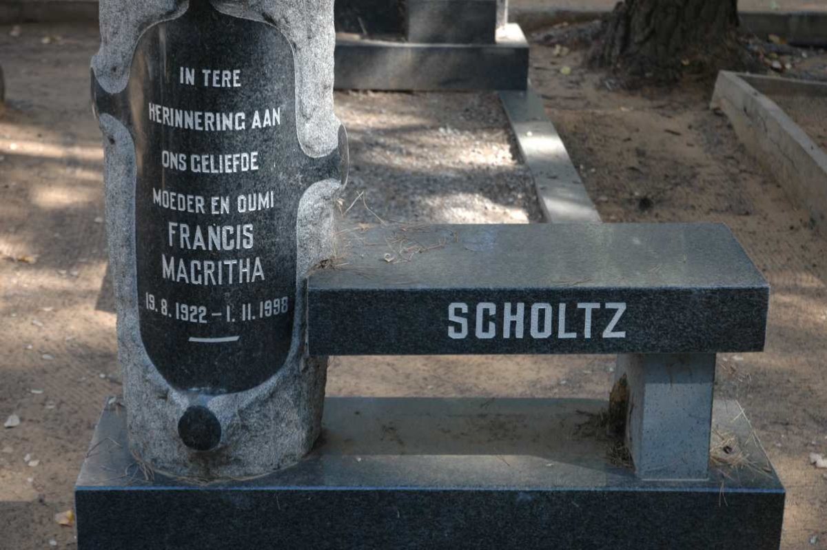 SCHOLTZ Francis Magritha 1922-1998