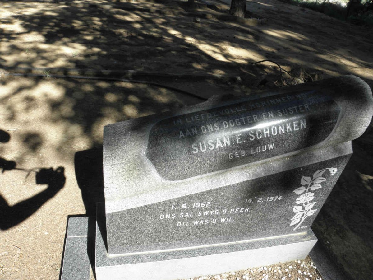 SCHONKEN Susan E. nee LOUW 1952-1974