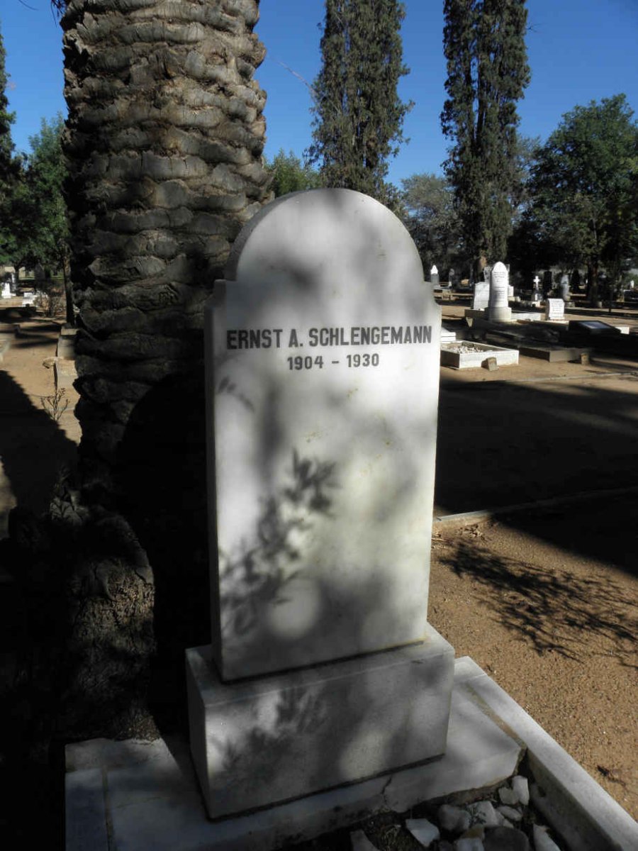 SCHLENGEMANN Ernst A. 1904-1930