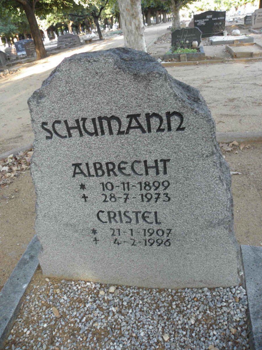 SCHUMANN Albrecht 1899-1973 &amp; Cristel 1907-1996
