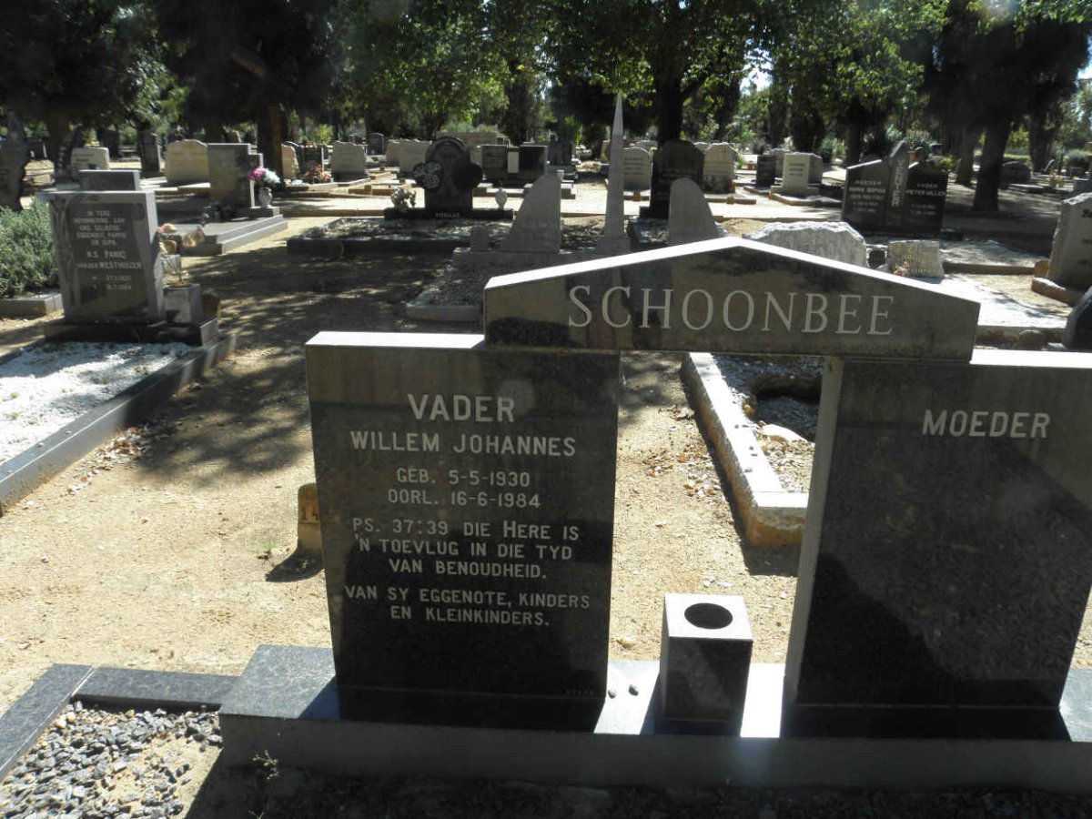 SCHOONBEE Willem Johannes 1930-1984