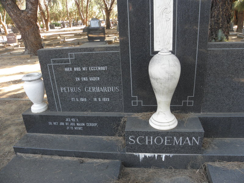 SCHOEMAN Petrus Gerhardus 1919-1973