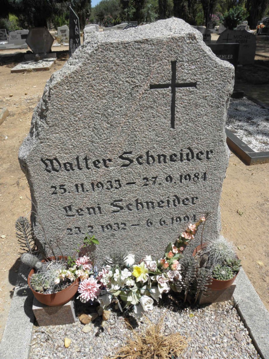 SCHNEIDER Walter 1933-1984 &amp; Leni 1932-1991