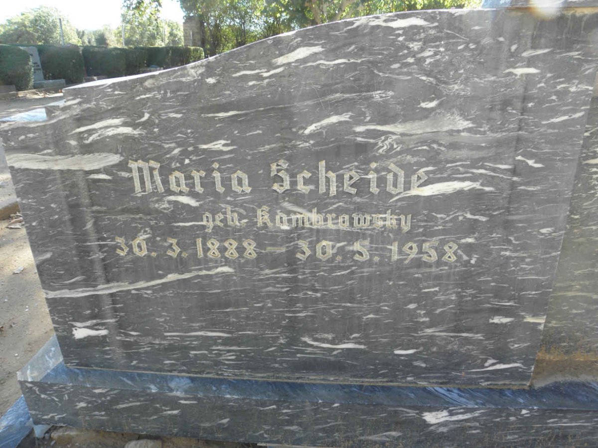 SCHEIDE Maria nee KAMBROWSKY 1888-1958