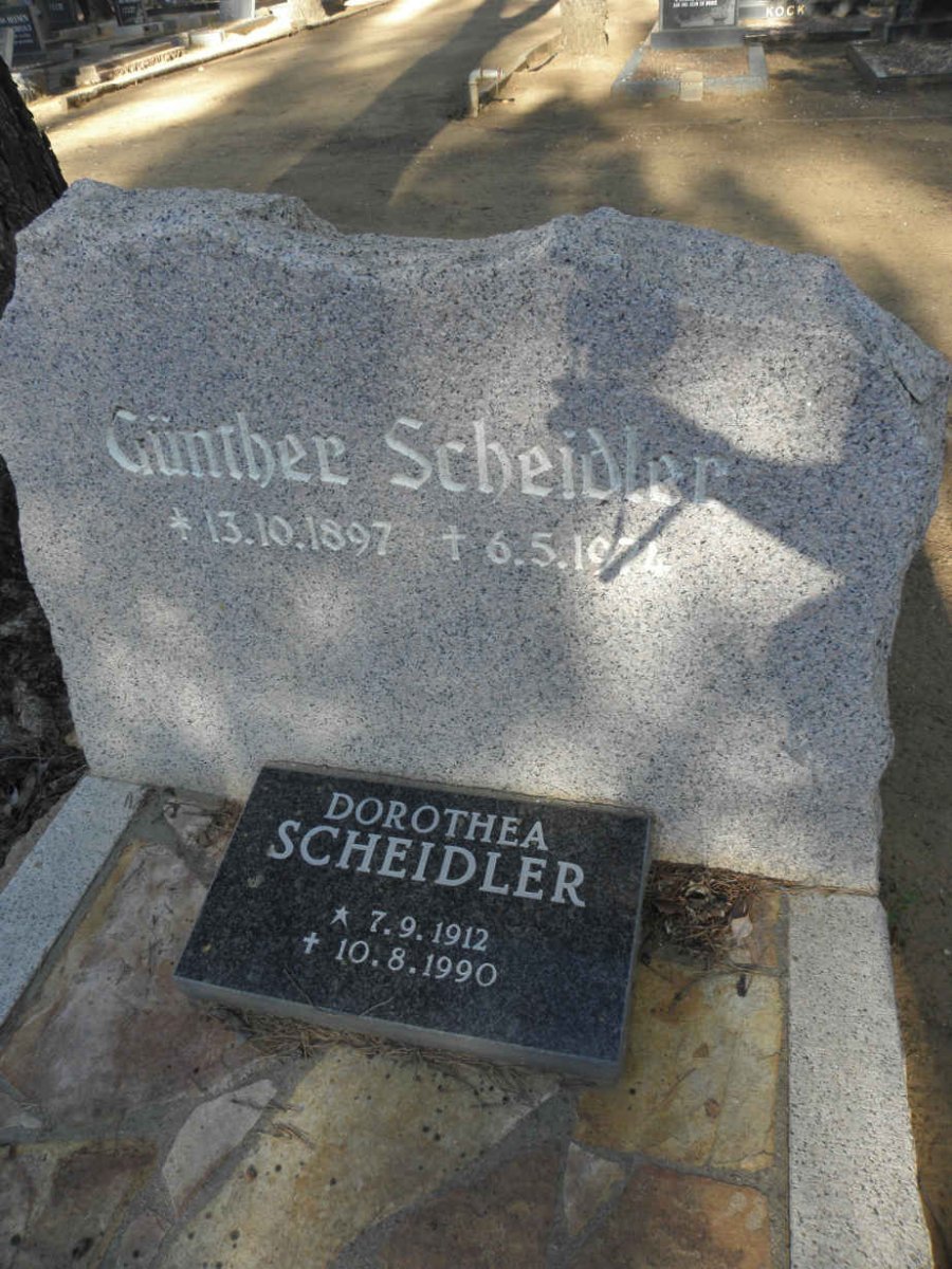 SCHEIDLER Günther 1897-1974 :: SCHEIDLER Dorothea 1912-1990