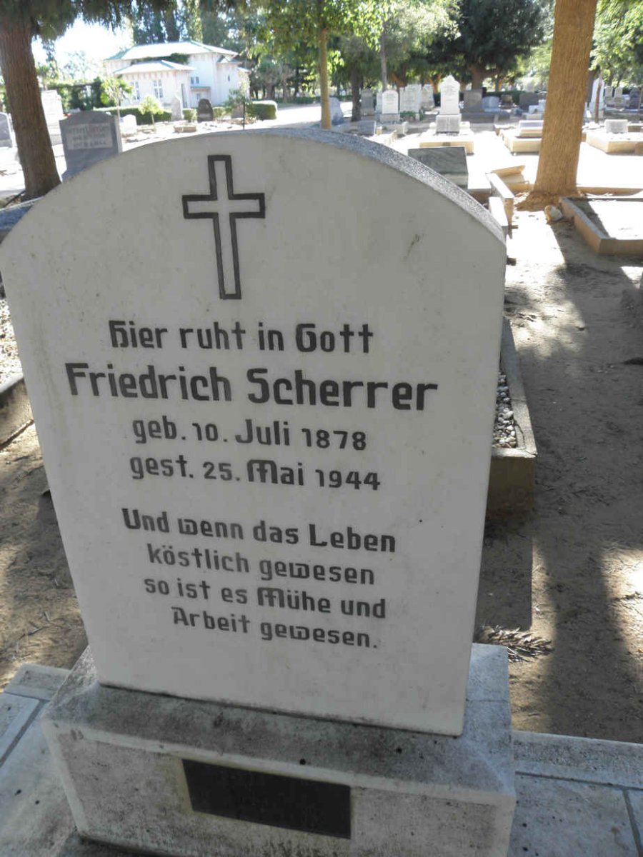 SCHERRER Friedrich 1878-1944