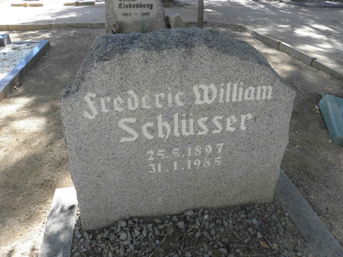 SCHLÜSSER Frederic William 1897-1985