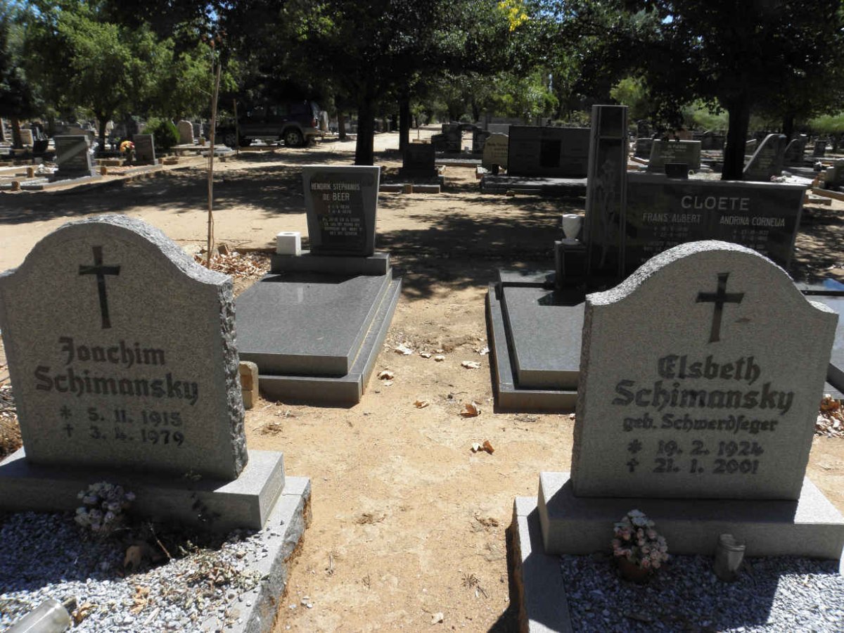 SCHIMANSKY Joachim 1915-1979 &amp; Elsbeth SCHWERDFEGER 1924-2001