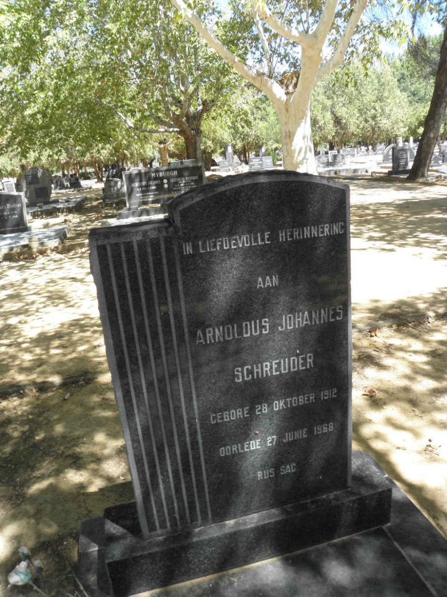 SCHREUDER Arnoldus Johannes 1912-1968