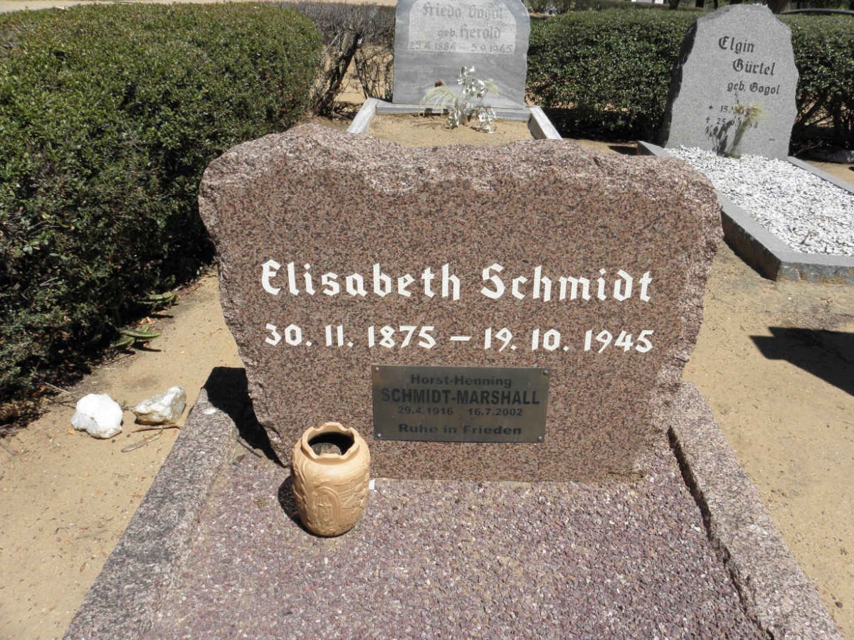 SCHMIDT Elisabeth 1875-1945 :: SCHMIDT-MARSHALL Horst-Henning 1916-2002