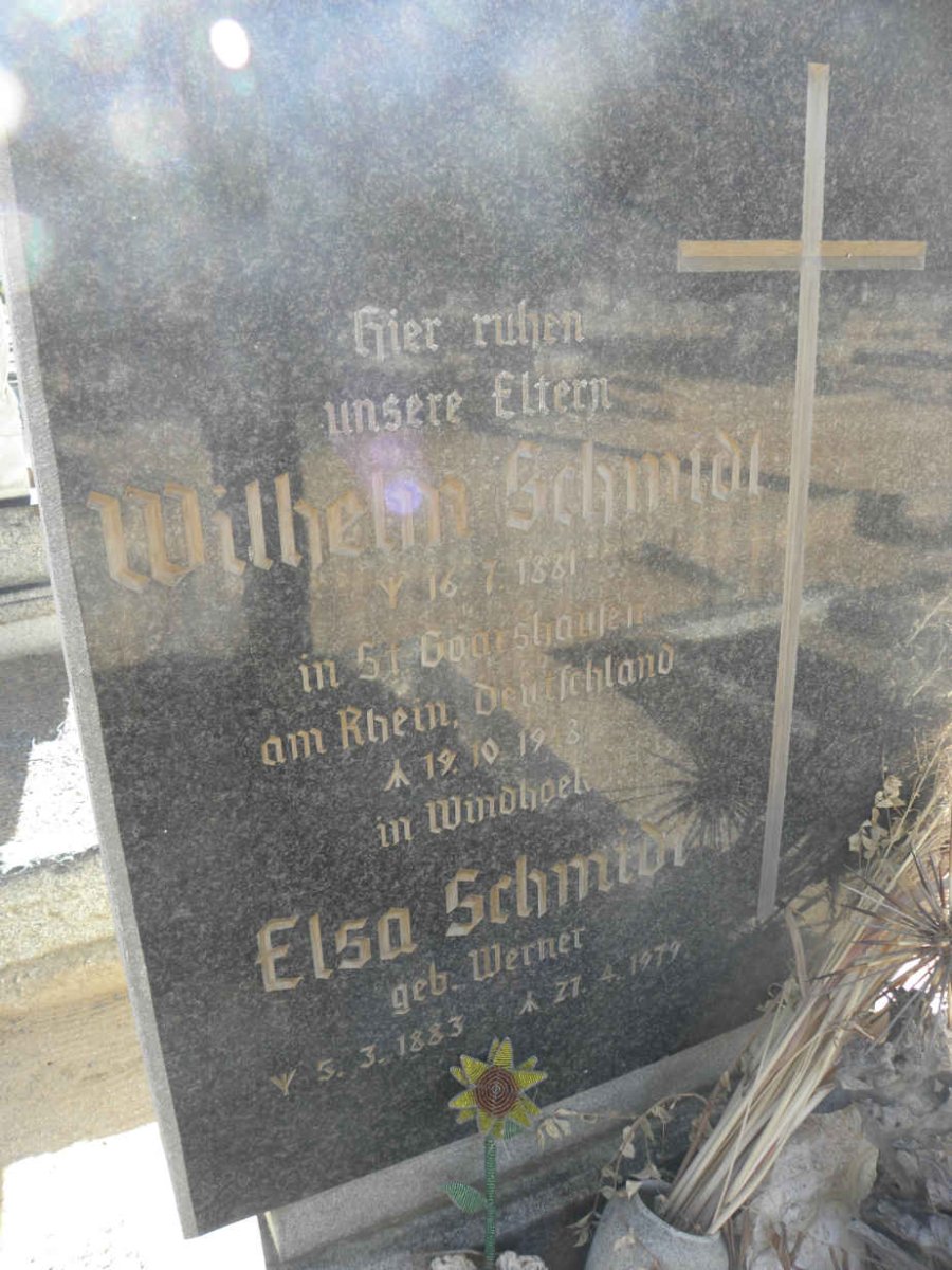 SCHMIDT Wilhelm 1881-1948 &amp; Elsa WERNER 1883-1979
