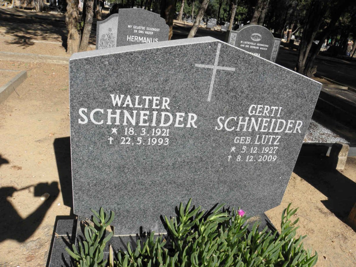 SCHNEIDER Walter 1921-1993 &amp; Gerti LUTZ 1927-2009