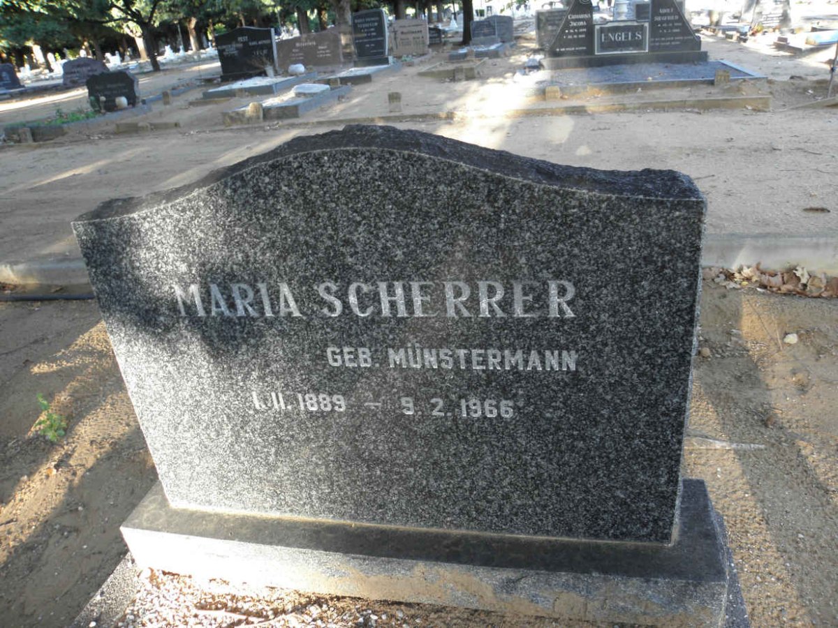 SCHERRER Maria nee MÜNSTERMANN 1889-1966