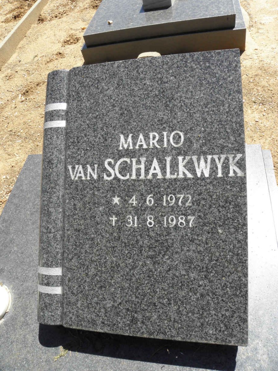 SCHALKWYK Mario, van 1972-1987