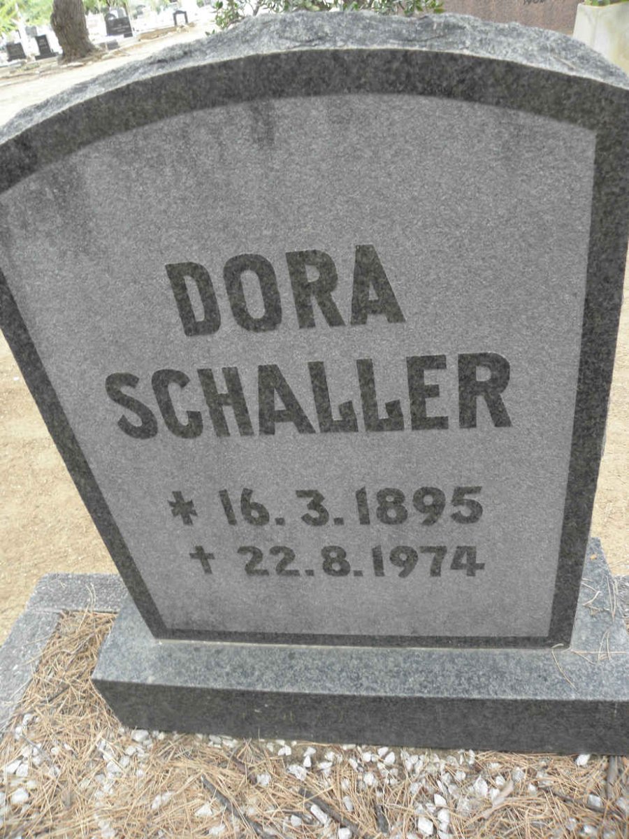 SCHALLER Dora 1895-1974